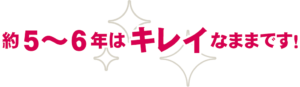 5～6年はキレイなままです